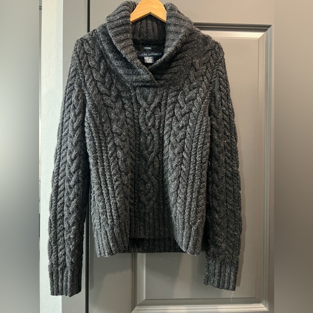 Hand knit Ralph Lauren wool/cashmere/alpaca blend sweater